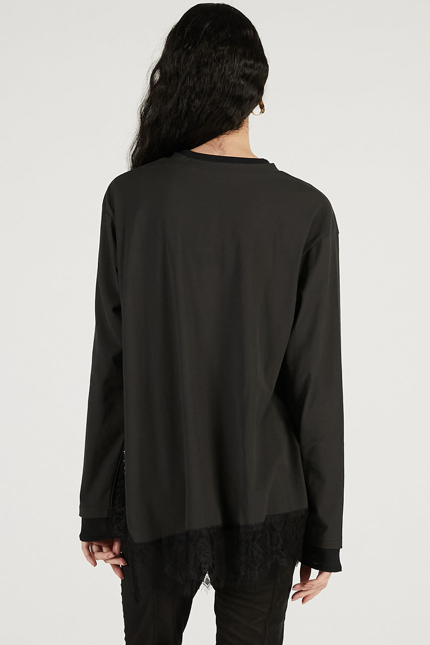 Asymmetrical Hem Lace Top - 2026 SPRING