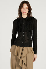 Ruffled Jersey Shirt