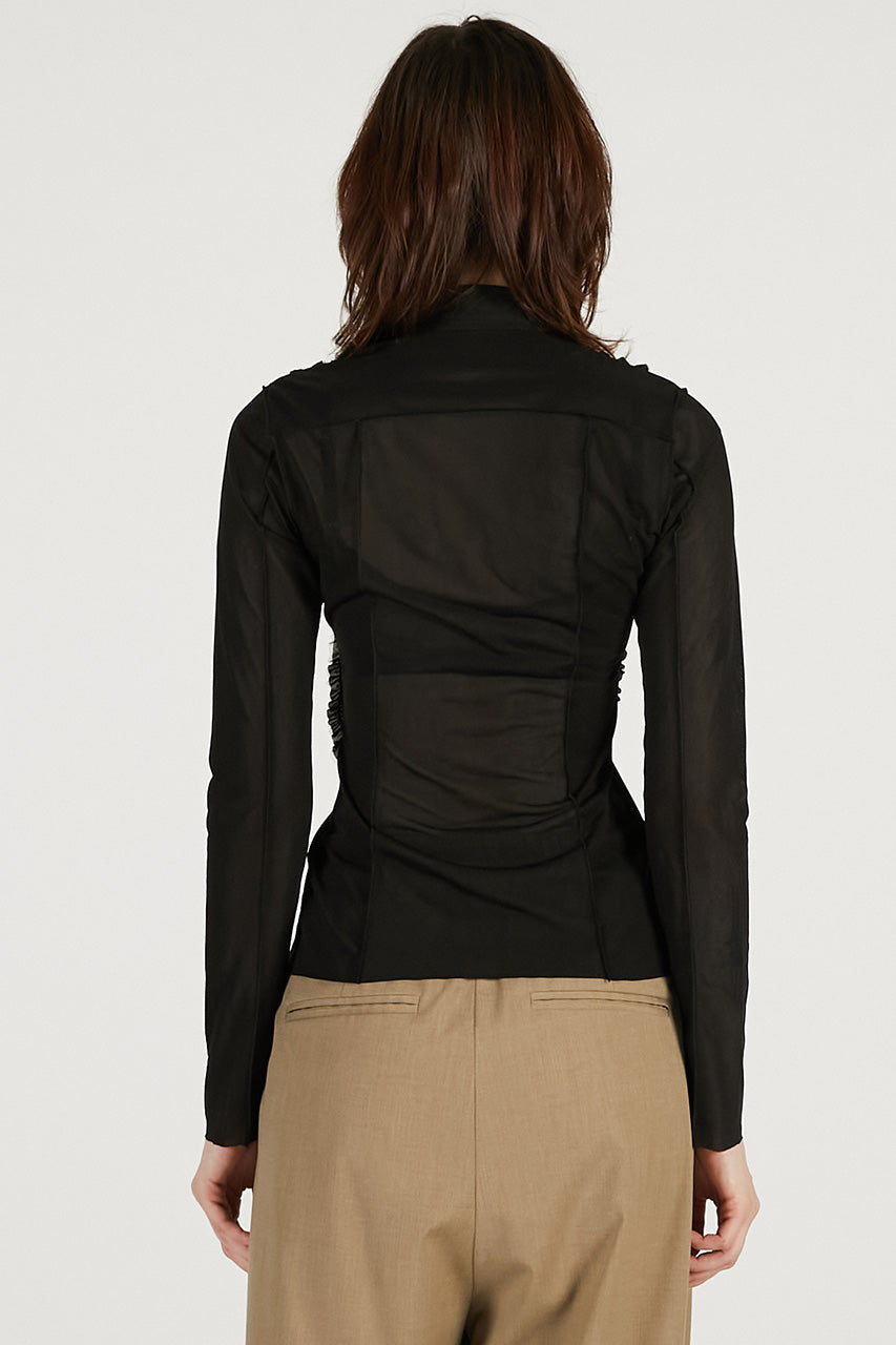 Ruffled Jersey Shirt - 2026 SPRING