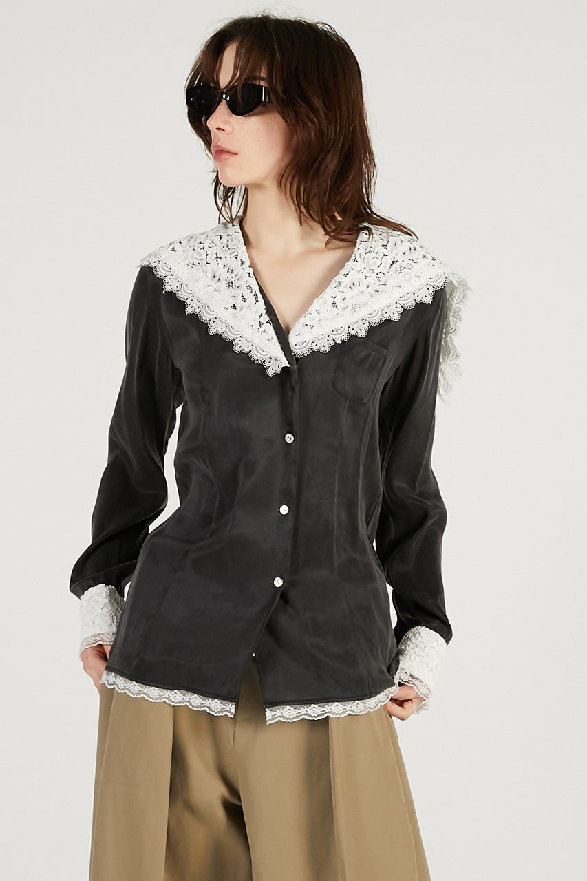 Lace Collar Shirt - 2026 SPRING