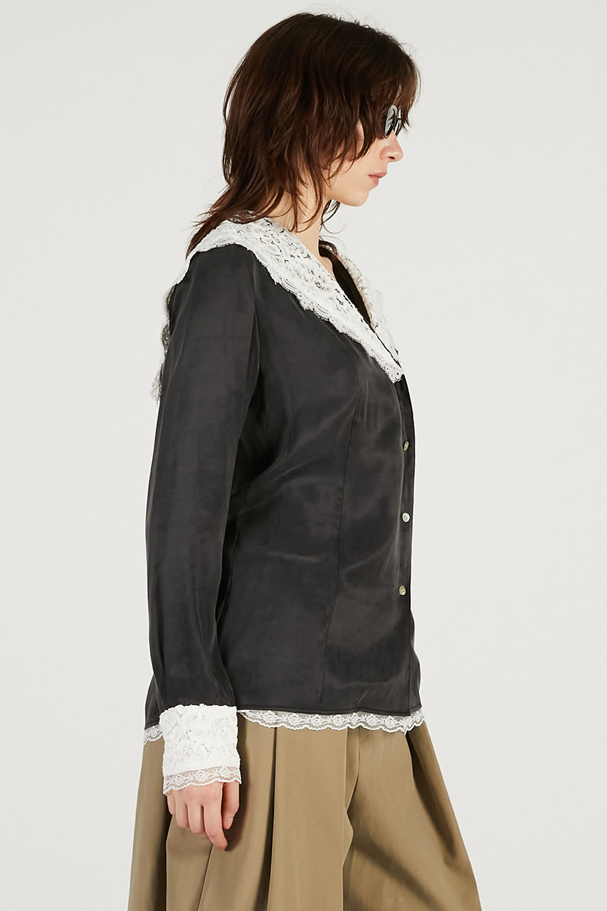 Lace Collar Shirt - 2026 SPRING