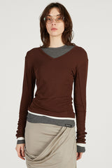 Double Neck Layered Top