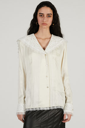 Lace Collar Shirt - 2026 SPRING
