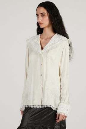 Lace Collar Shirt - 2026 SPRING