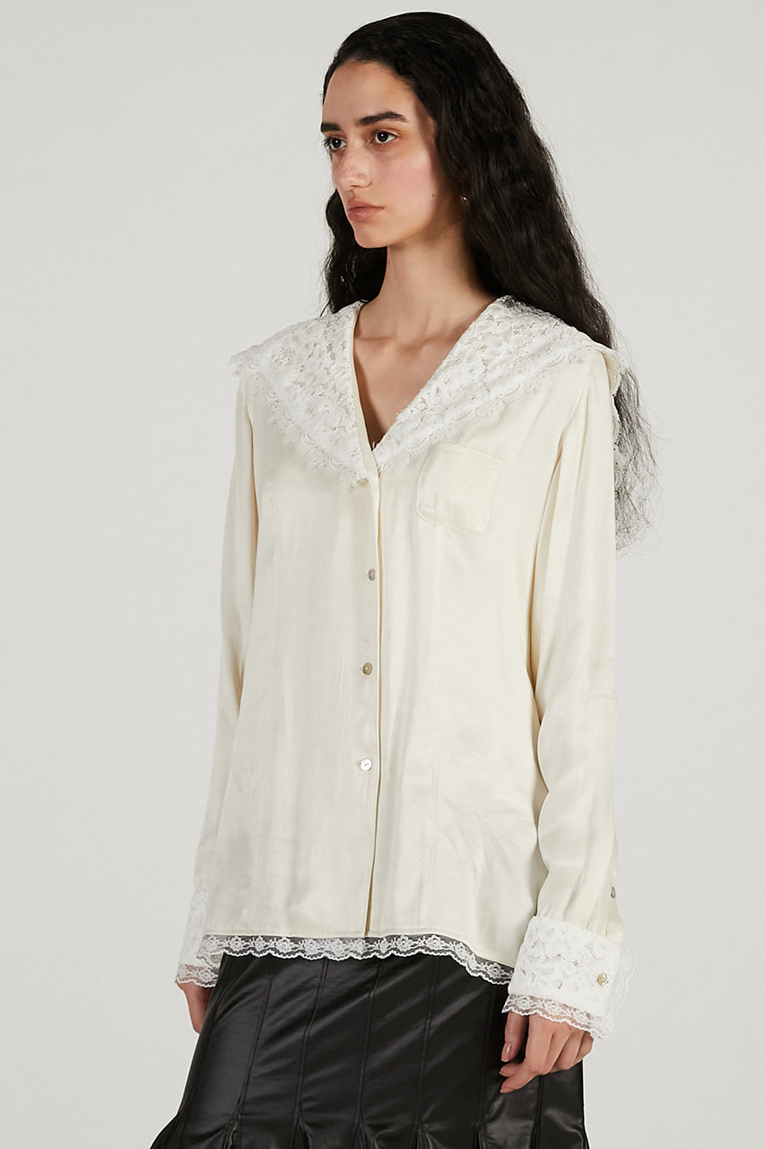 Lace Collar Shirt - 2026 SPRING