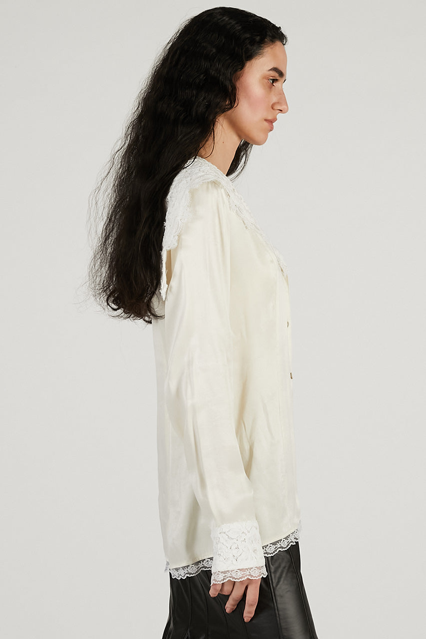Lace Collar Shirt - 2026 SPRING