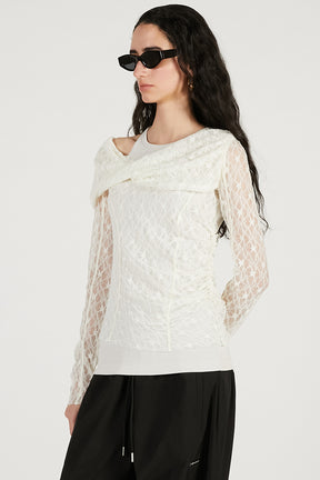 Off-Shoulder Layered Top - 2026 SPRING