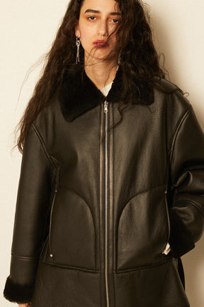 Reversible Mouton Coat