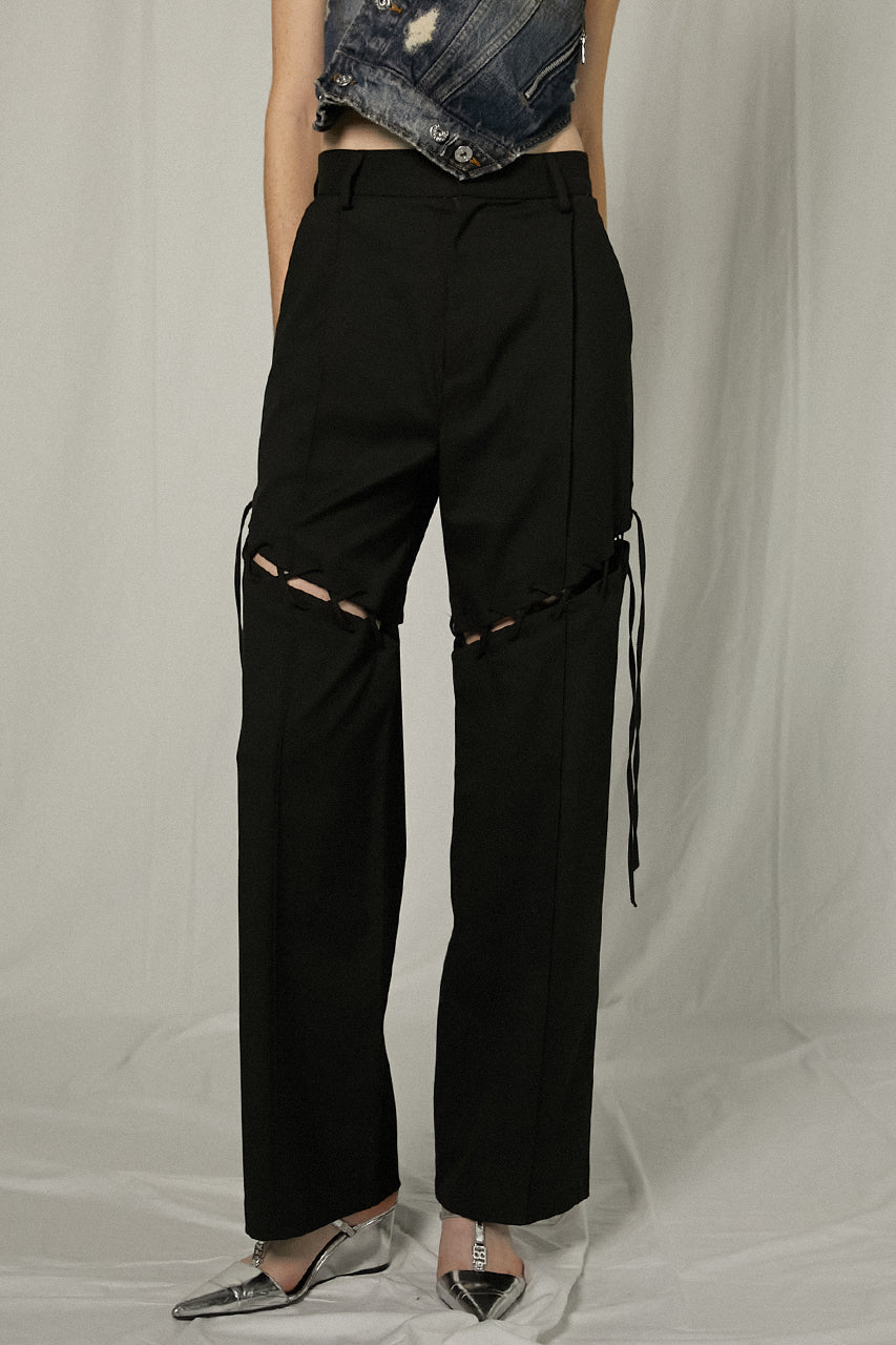 【25 SPRING PRE ORDER】Lace-Up Tailored Pants