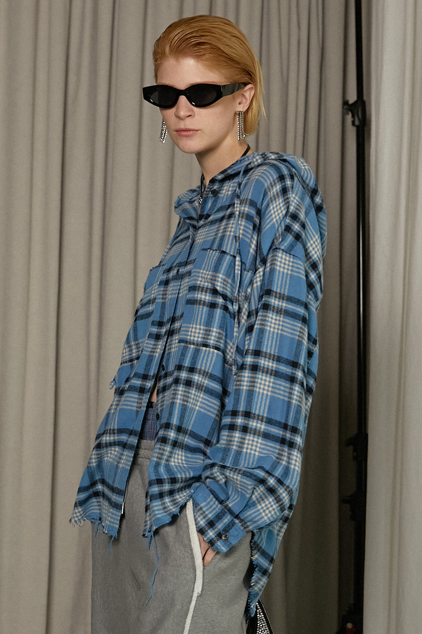 【25 SPRING PRE ORDER】Hooded Check Shirt