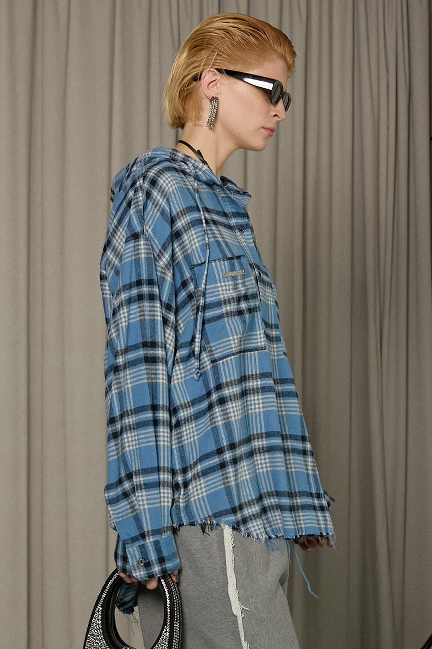 【25 SPRING PRE ORDER】Hooded Check Shirt