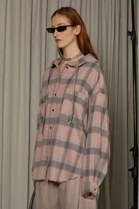 【25 SPRING PRE ORDER】Hooded Check Shirt