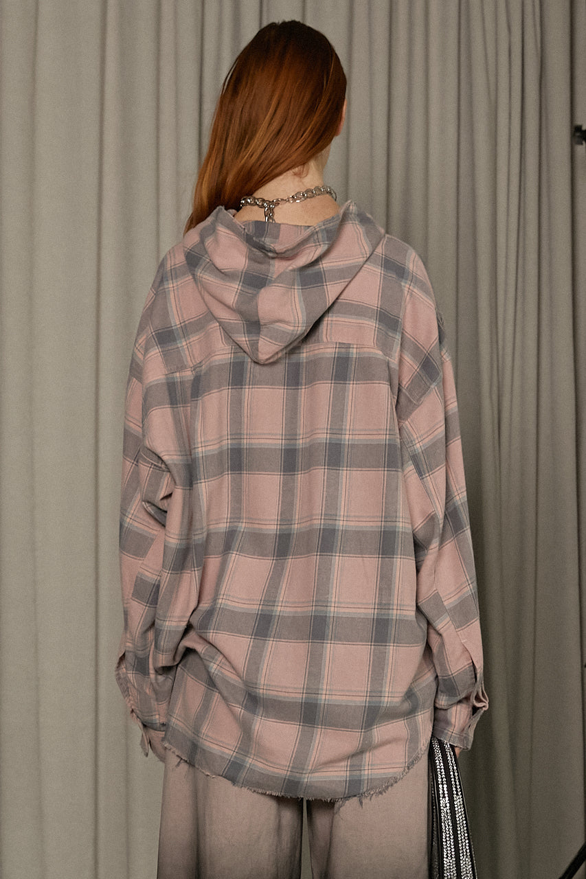 【25 SPRING PRE ORDER】Hooded Check Shirt