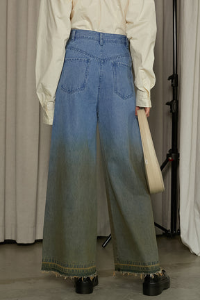 【25 SPRING PRE ORDER】Gradient Wide Denim Pants