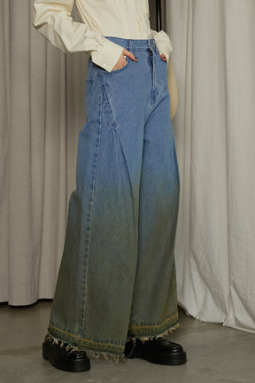 【25 SPRING PRE ORDER】Gradient Wide Denim Pants