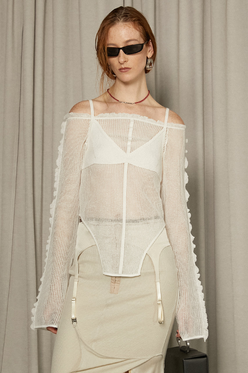 Layered Frill Knit Top
