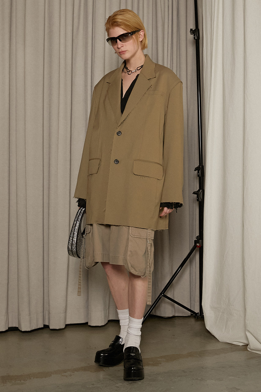 【25 SPRING PRE ORDER】Raw Edge Oversized Jacket