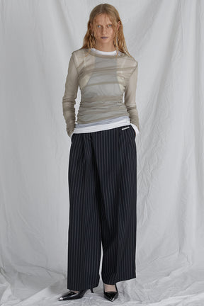 Mohair Wool Asymmetry Tack Pants
