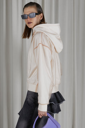 Tulle Layered Hoodie