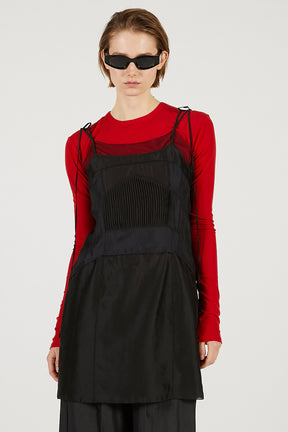 Pintuck Slip Mini Dress - 2026 SPRING