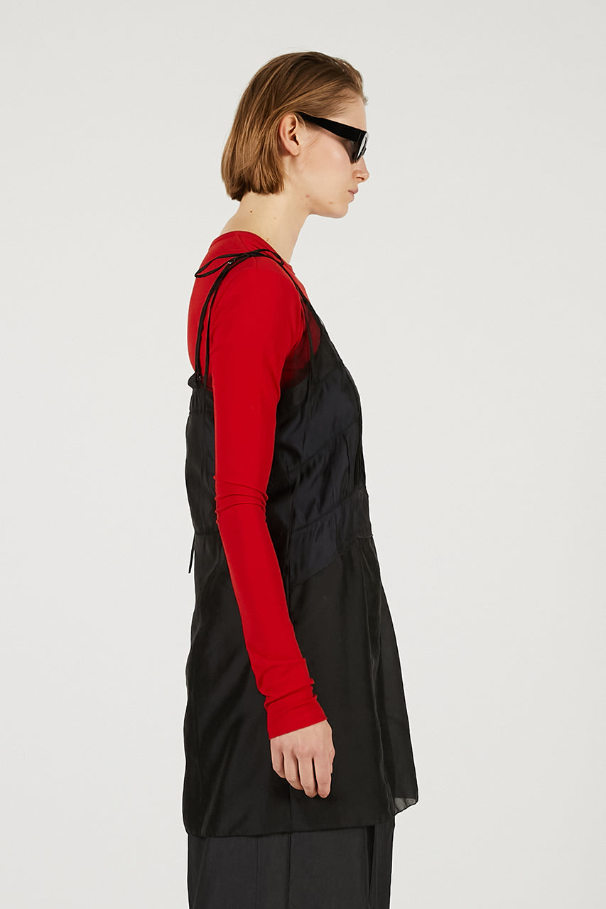 Pintuck Slip Mini Dress - 2026 SPRING