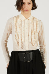 Ruffled Jersey Shirt