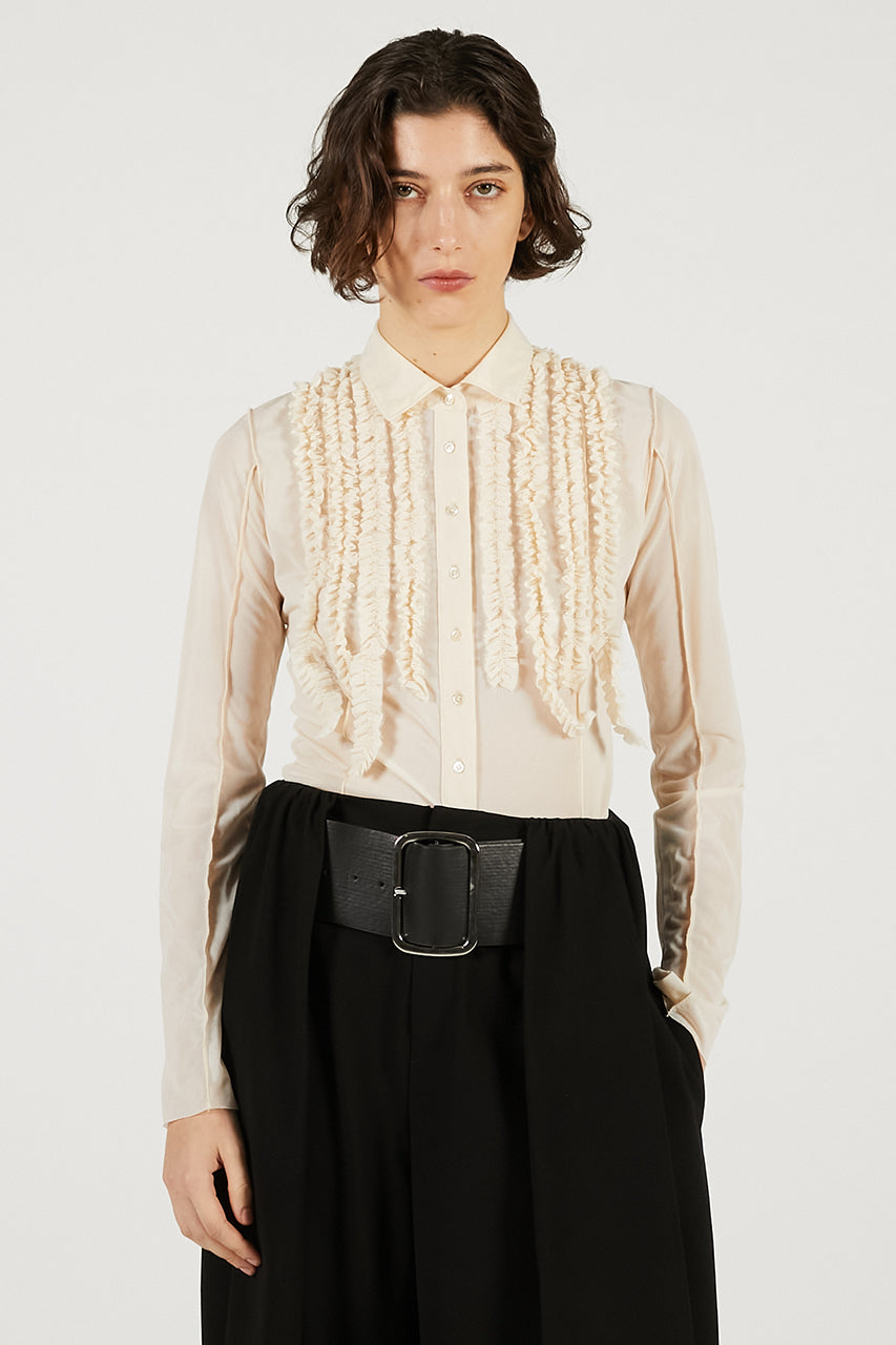 Ruffled Jersey Shirt - 2026 SPRING