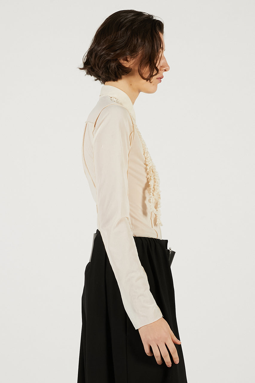 Ruffled Jersey Shirt - 2026 SPRING