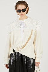 Twisted Belted Sweatshirt