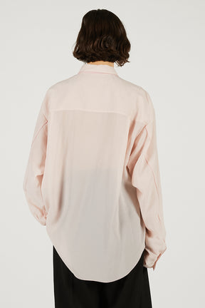 Contrast Trim Sheer Shirt - 2026 SPRING