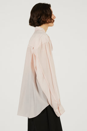 Contrast Trim Sheer Shirt - 2026 SPRING