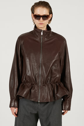 Sheepskin Peplum Blouson - 2026 SPRING