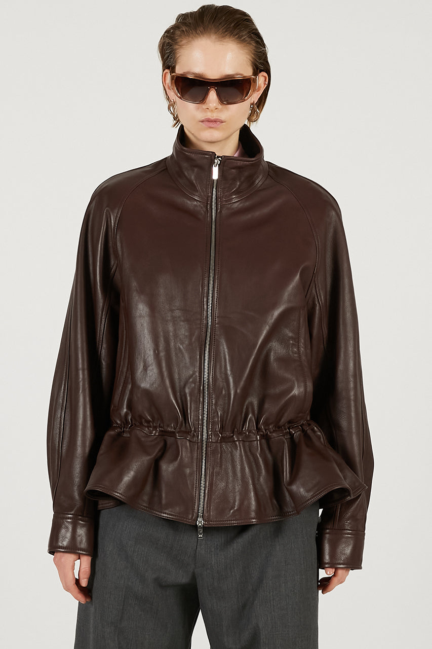 Sheepskin Peplum Blouson - 2026 SPRING