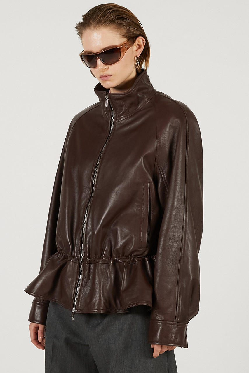 Sheepskin Peplum Blouson - 2026 SPRING