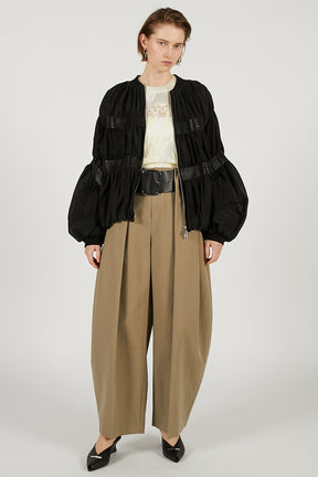 High-Waist Belted Tuck Pants - 2026 SPRING