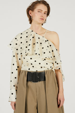 One-Shoulder Ruffled Top - 2026 SPRING