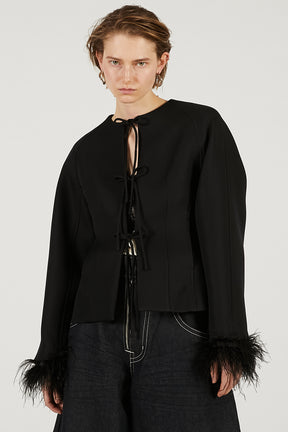 Feather Trim Jacket - 2026 SPRING