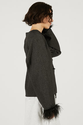 Feather Trim Jacket - 2026 SPRING
