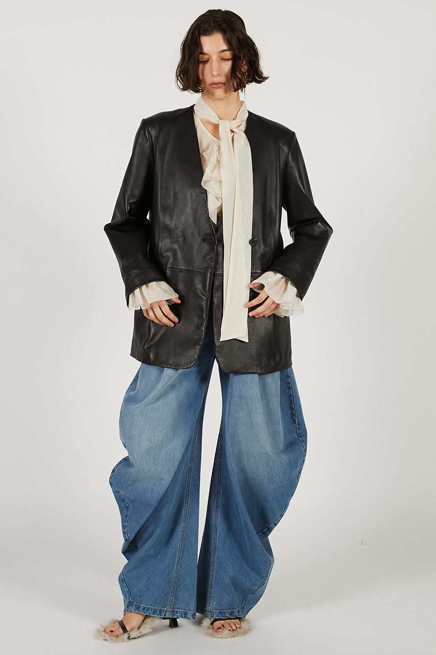 Ruffle Bow Tie Blouse - 2026 SPRING