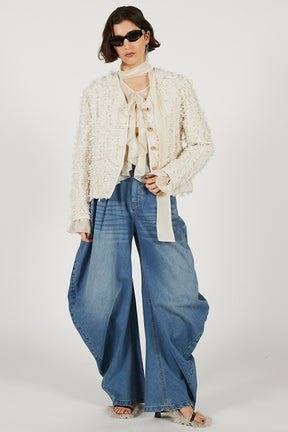 Ruffle Bow Tie Blouse - 2026 SPRING