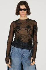Flower Embroidery Tops