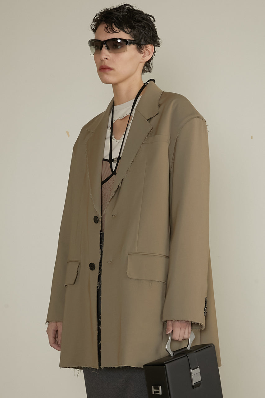 【25 SPRING PRE ORDER】Raw Edge Oversized Jacket