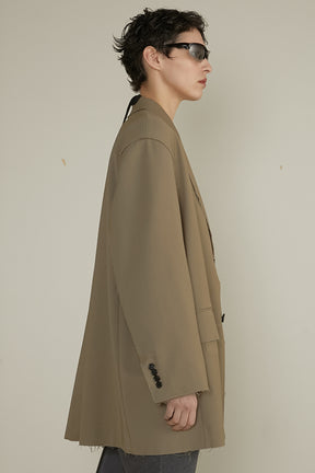 【25 SPRING PRE ORDER】Raw Edge Oversized Jacket