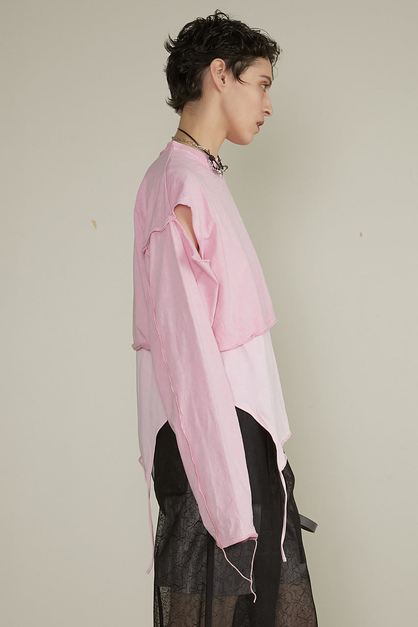 【25 SPRING PRE ORDER】Layered Long Sleeve TEE