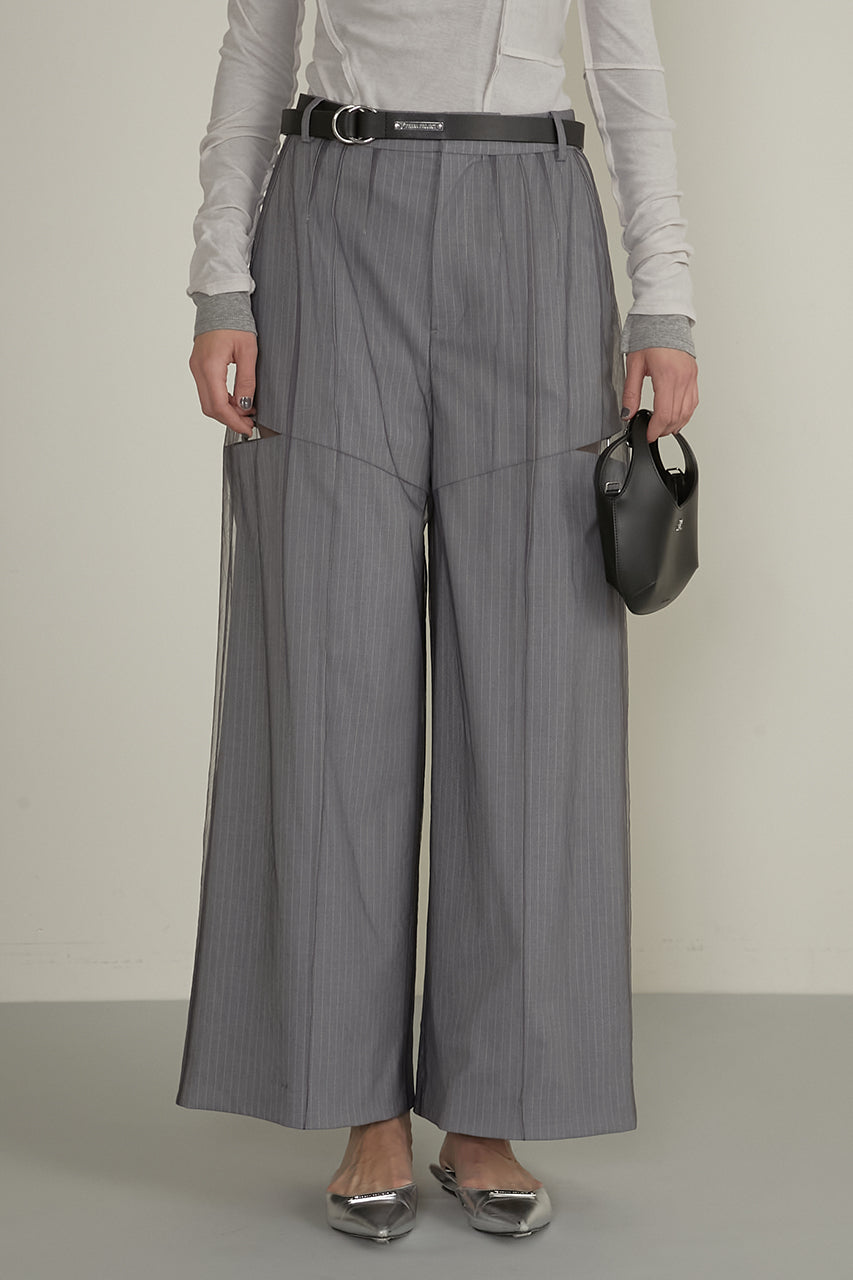 【25 SPRING PRE ORDER】Tulle Layered Slacks