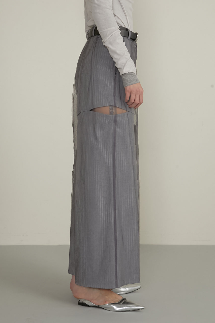 【25 SPRING PRE ORDER】Tulle Layered Slacks