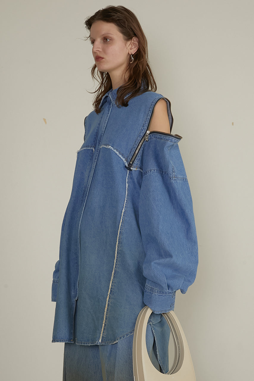 【25 SPRING PRE ORDER】Gradient Denim Shirt Dress