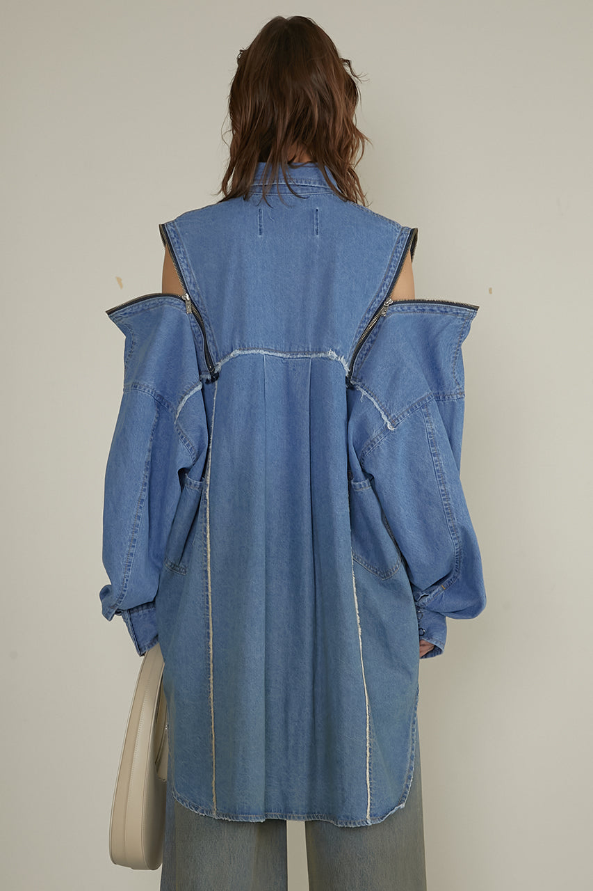 【25 SPRING PRE ORDER】Gradient Denim Shirt Dress