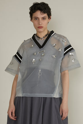 【25 SPRING PRE ORDER】Bejeweled Uniform Top