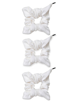 Silk Square Mini Scrunchie 3-Piece Set